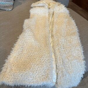 Cream Shearling Fur Vest